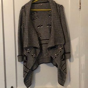 Gap black & white open cardigan